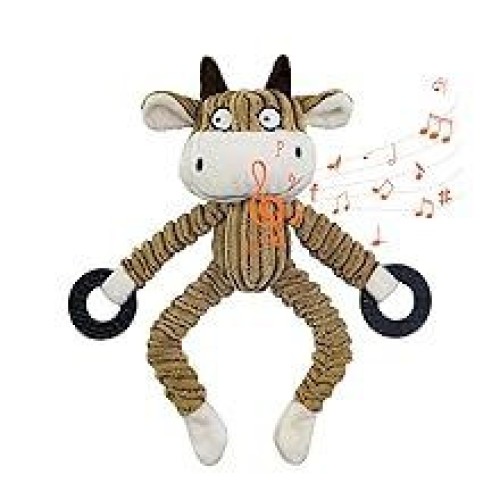 Puppy Toys, Plush Puppy Chew Toys for Teething,Cute Cattle Interactive Dog Toys for Pet Training and Entertaining