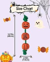 Pumpkin Halloween Rope Toy to relieve boredom Plush grinding teeth gnawing toys